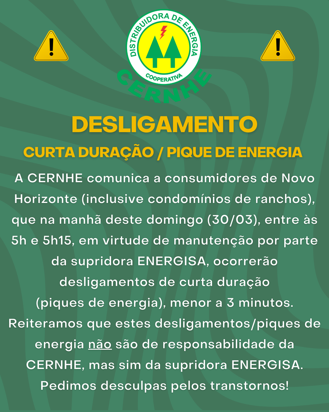 DESLIGAMENTO DE CURTA DURAÇÃO / PIQUE DE ENERGIA