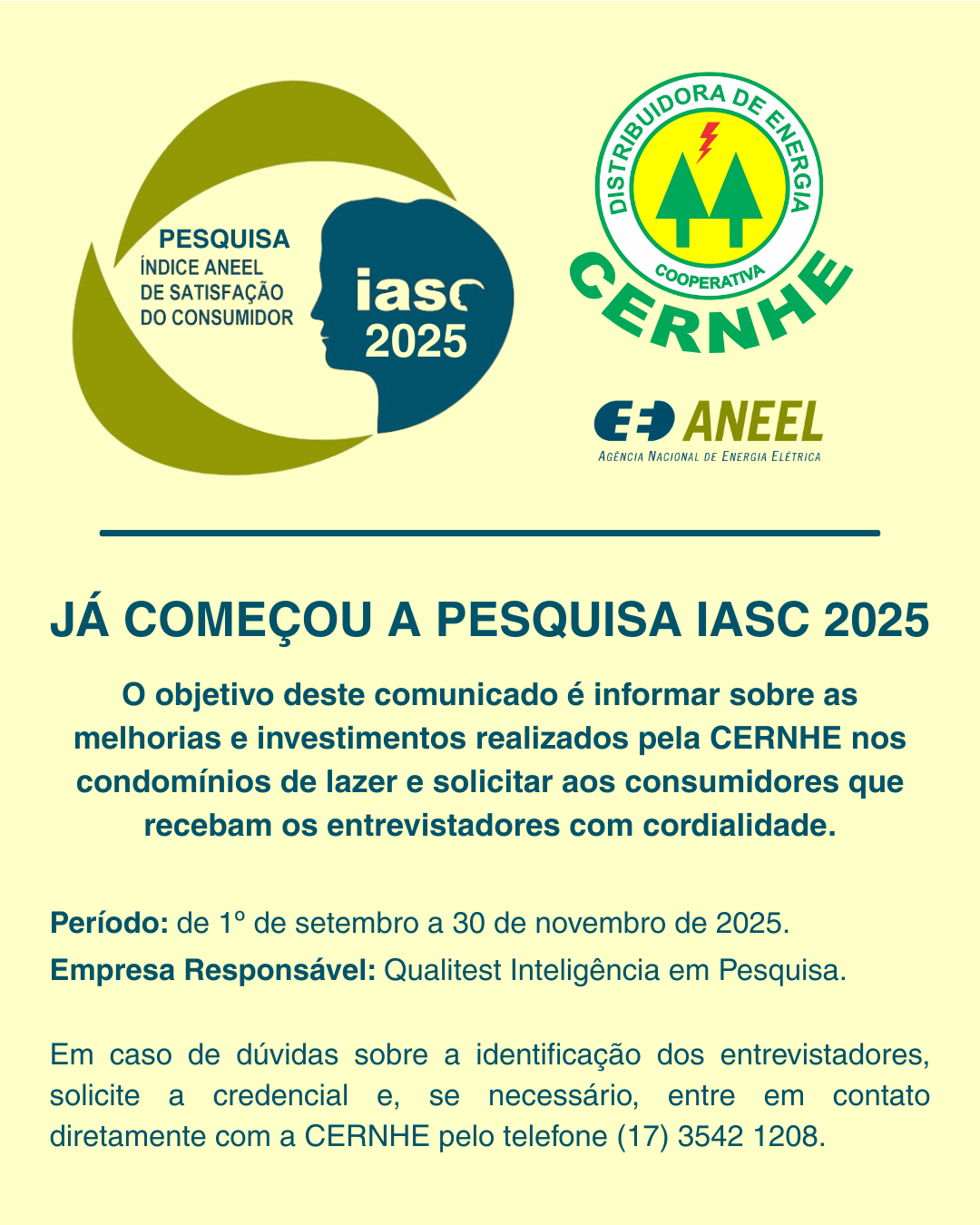 JÁ COMEÇOU A PESQUISA IASC 2025