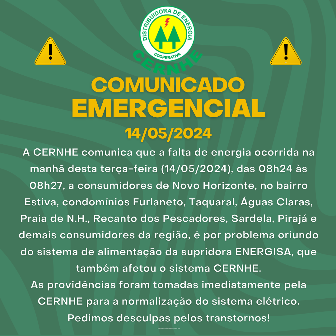 COMUNICADO EMERGENCIAL – 14/05/2024