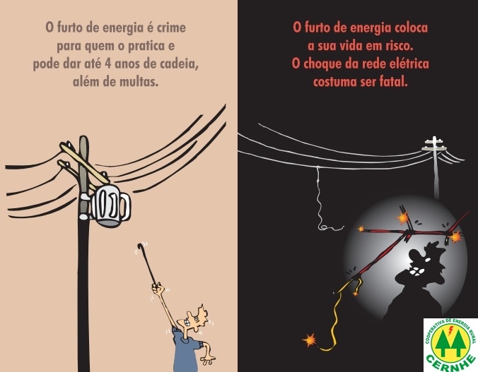 CERNHE ALERTA SOBRE O FURTO DE ENERGIA ELÉTRICA