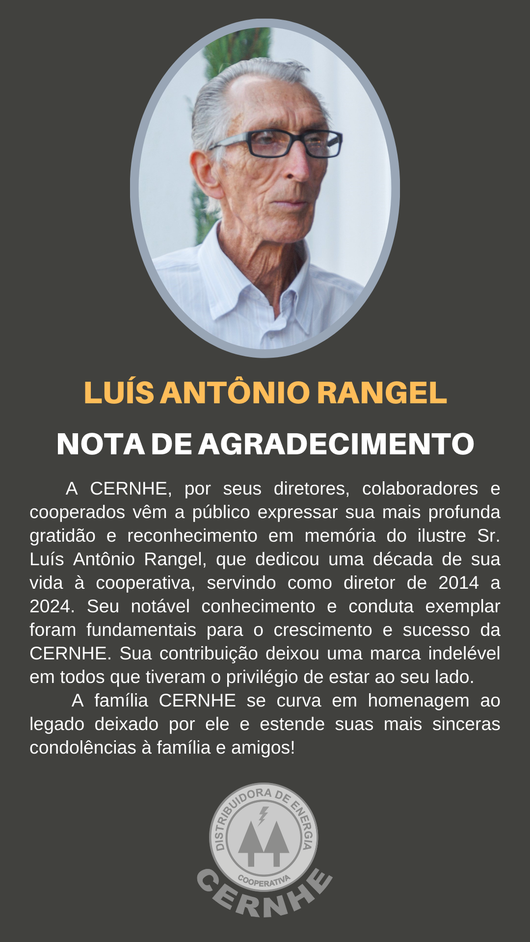 NOTA DE AGRADECIMENTO